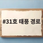 31호 태풍 경로 인파가 가리키는 곳 한반도 영향은 31호 태풍 경로