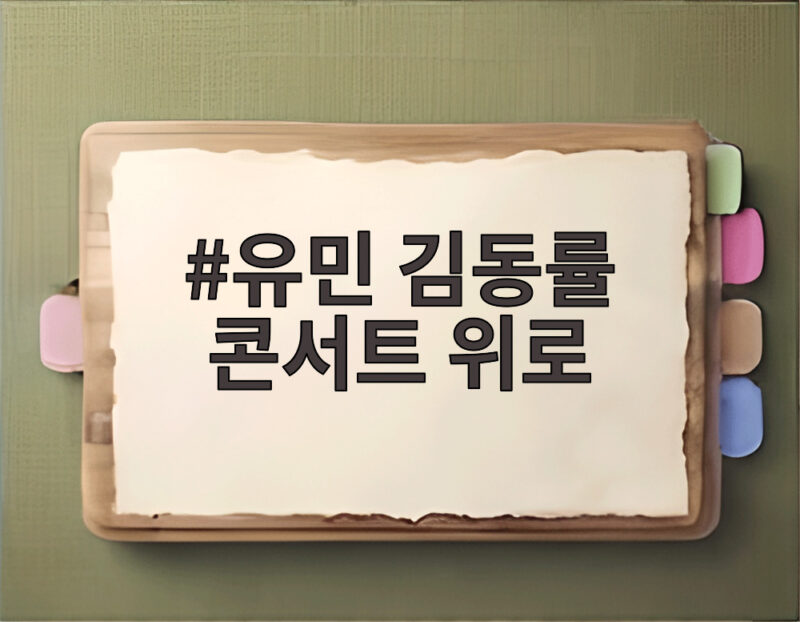 유민 김동률 콘서트 위로 받은 가을 외로웠던 한국 시절 이야기 1 유민 김동률 콘서트 위로