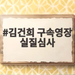 김건희 구속영장 실질심사