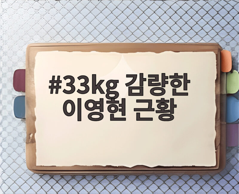 33kg 감량한 이영현 근황