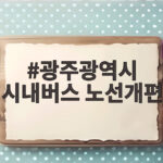 광주광역시 시내버스 노선개편 9년 만에 12개 늘고 빠르게 바뀝니다 광주광역시 시내버스 노선개편