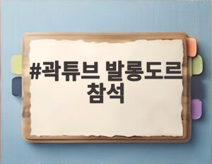 곽튜브 발롱도르 참석
