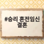 승리 혼전임신 결혼 발표 20대 연인과 내년 1월 아빠 된다 승리 혼전임신 결혼