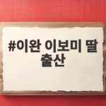 이완 이보미 딸 출산 소식 결혼 7년 만에 찾아온 첫 아이의 기쁨 이완 이보미 딸 출산