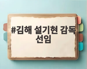 김해 설기현 감독 선임