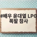 배우 윤대열 LPG 폭발 참사 산책 중 벌인 용기 배우 윤대열 LPG 폭발 참사
