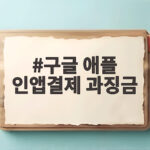 구글 애플 인앱결제 과징금 637억원 부과 내용과 앞으로 변화 구글 애플 인앱결제 과징금