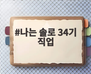 나는 솔로 34기 직업