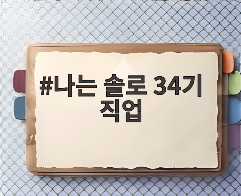 나는 솔로 34기 직업과 나이 출연진 프로필 한눈에 보기 1 나는 솔로 34기 직업