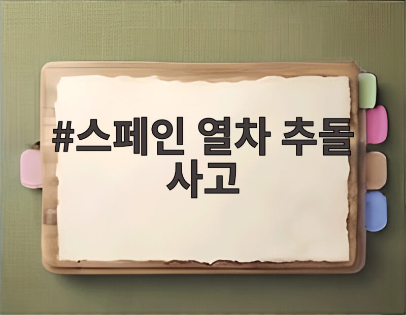 스페인 열차 추돌 사고 사망자와 한국인 부상 상황 확인 1 스페인 열차 추돌 사고
