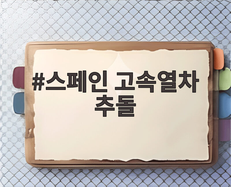 스페인 고속열차 추돌