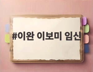 이완 이보미 임신