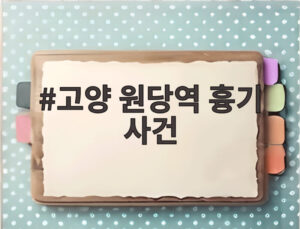 고양 원당역 흉기 사건