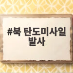 북 탄도미사일 발사 오늘 동해상에서 무엇이 확인됐을까 북 탄도미사일 발사