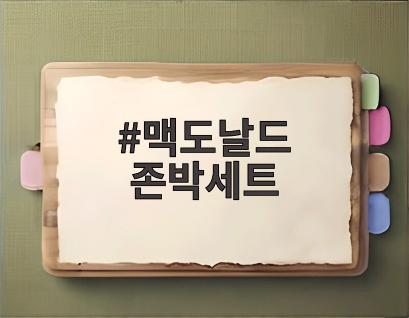 맥도날드 존박세트 출시 소식과 구성 메뉴를 한눈에 1 맥도날드 존박세트
