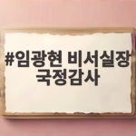 임광현 비서실장 국정감사 답변에서 눈길 끈 것 임광현 비서실장 국정감사