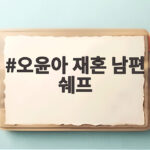 오윤아 재혼 남편 쉐프라고 불리는 이유와 남자의 정체 오윤아 재혼 남편 쉐프