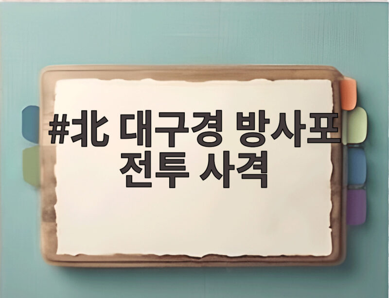 北 대구경 방사포 전투 사격