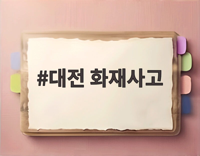 대전 화재사고가 바꾼 산재 통계와 안전 대응 방향 1 대전 화재사고