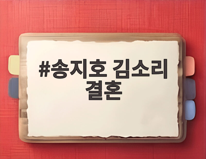 송지호 김소리 결혼 모두가 축복한 이유와 결혼식 이야기 1 송지호 김소리 결혼