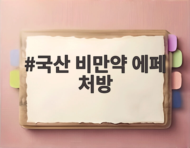 국산 비만약 에페 처방 시작 가격과 효과 궁금하신가요 1 국산 비만약 에페 처방