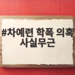 차예련 학폭 의혹 사실무근 소속사 입장과 유튜브 댓글 삭제 논란 차예련 학폭 의혹 사실무근