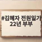 김혜자 전원일기 22년 부부 추억과 애정이 뭉클하게 다가온다 김혜자 전원일기 22년 부부