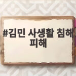 김민 사생활 침해 피해 모르는 사람들 계속 찾아오는 집 공개 후 일상 김민 사생활 침해 피해