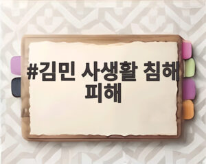 김민 사생활 침해 피해