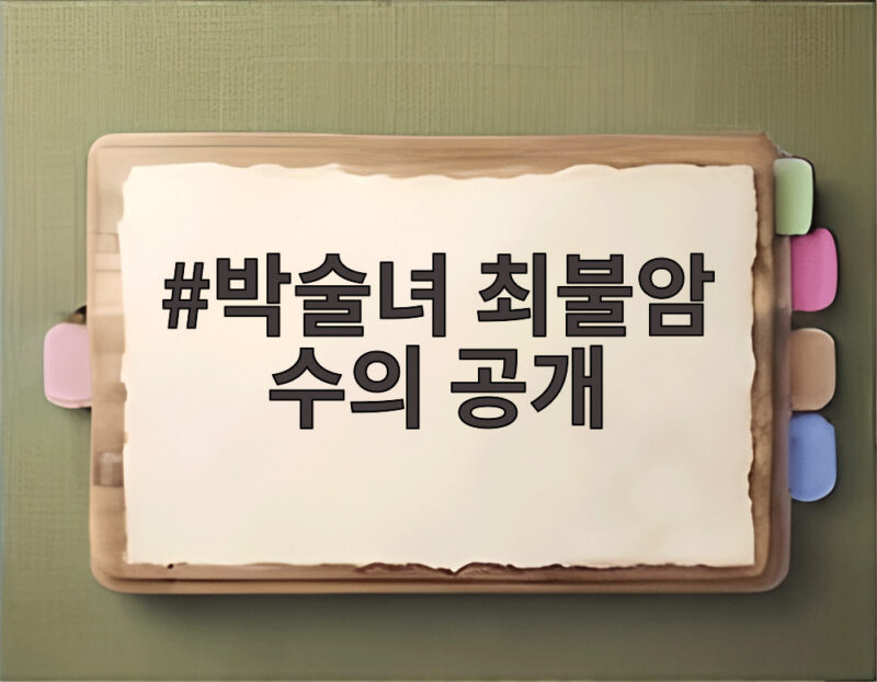 박술녀 최불암 수의 공개