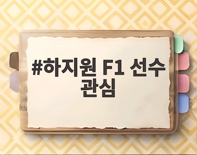 하지원 F1 선수 관심 폭발 연봉 천억 베르스타펜 여자친구는 1 하지원 F1 선수 관심