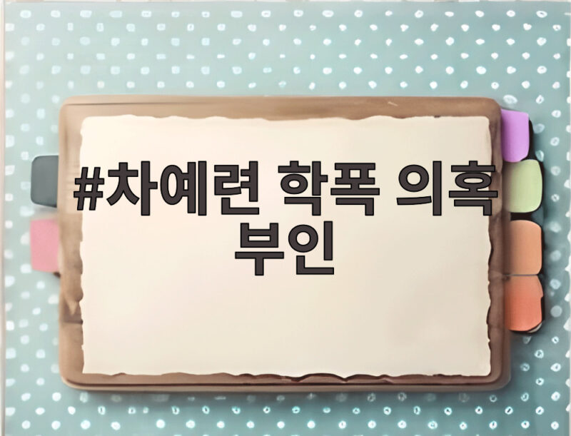 차예련 학폭 의혹 부인