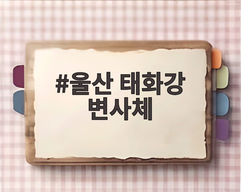 울산 태화강 변사체