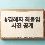 김혜자 최불암 사진 공개 22년 부부의 마지막 인사 김혜자 최불암 사진 공개
