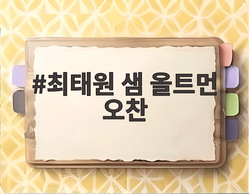 최태원 샘 올트먼 오찬