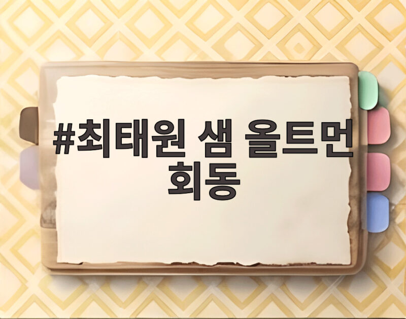 최태원 샘 올트먼 회동 오찬 HBM과 AI 데이터센터 협력 방안 확인 1 최태원 샘 올트먼 회동
