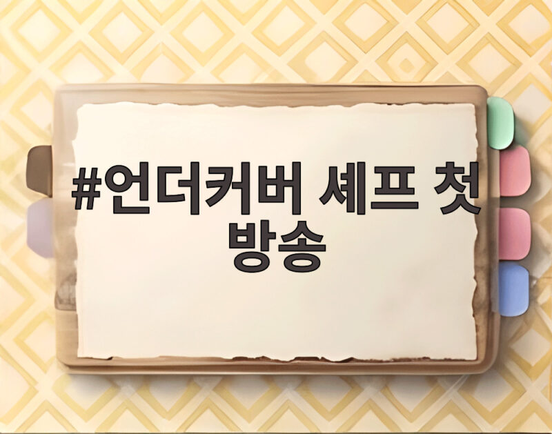언더커버 셰프 첫 방송 시청률 4.3 동시간대 1위 기록 1 언더커버 셰프 첫 방송