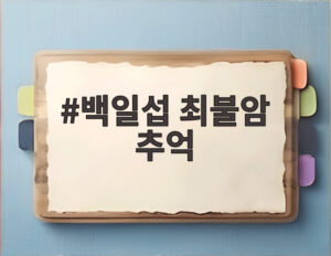 백일섭 최불암 추억