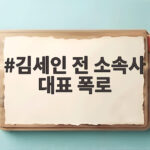 김세인 전 소속사 대표 폭로 쿠팡 배달까지 충격 근황 김세인 전 소속사 대표 폭로