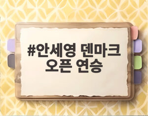 안세영 덴마크 오픈 연승