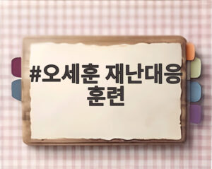 오세훈 재난대응 훈련