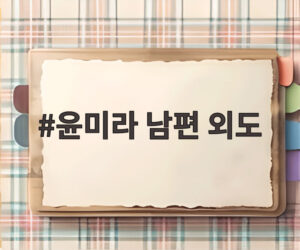 윤미라 남편 외도