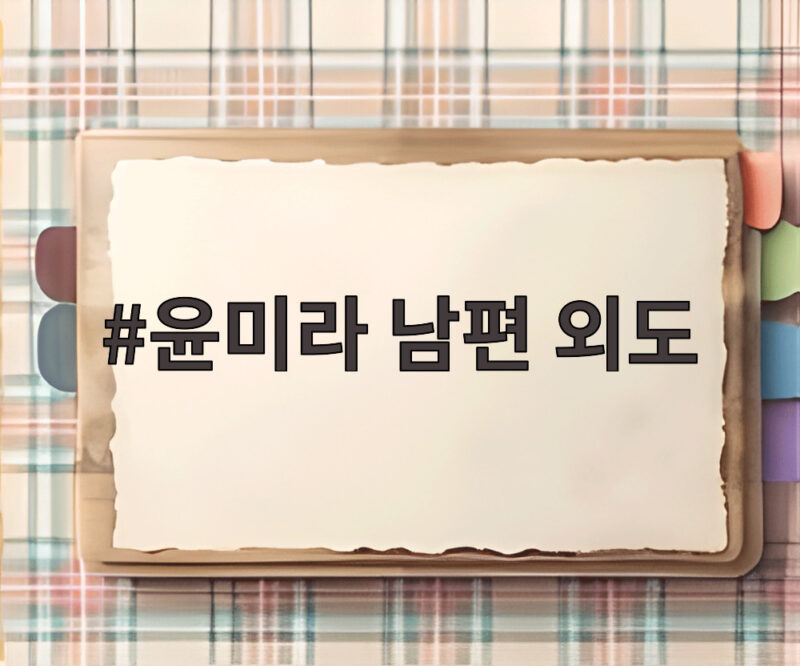 윤미라 남편 외도