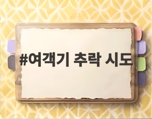 여객기 추락 시도