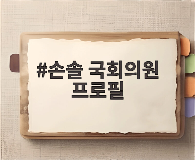 손솔 국회의원 프로필 살펴보며 국정감사 활약상 확인하기 1 손솔 국회의원 프로필